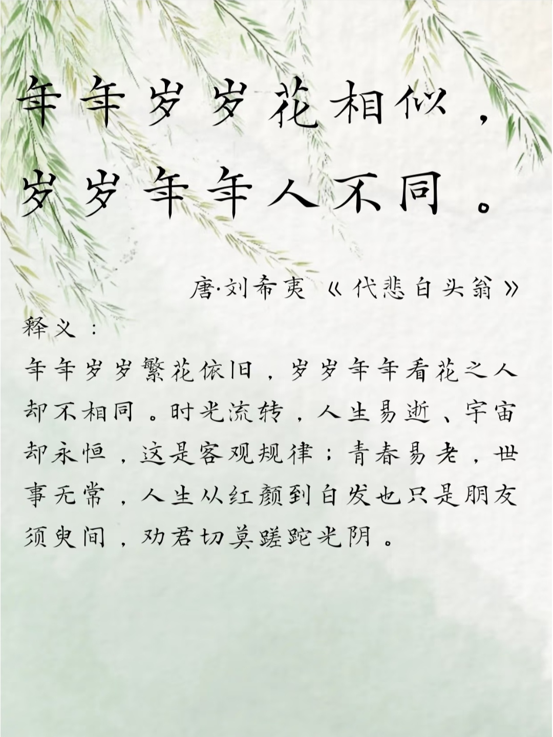 年年岁岁有今朝下一句,生日年年岁岁最短精句