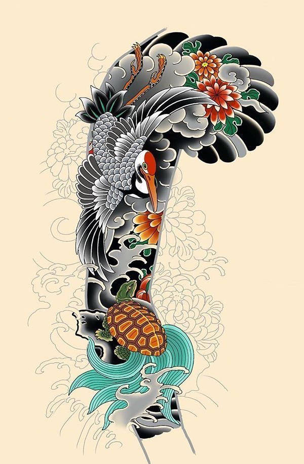 纹身花臂图案,男生纹花臂图片