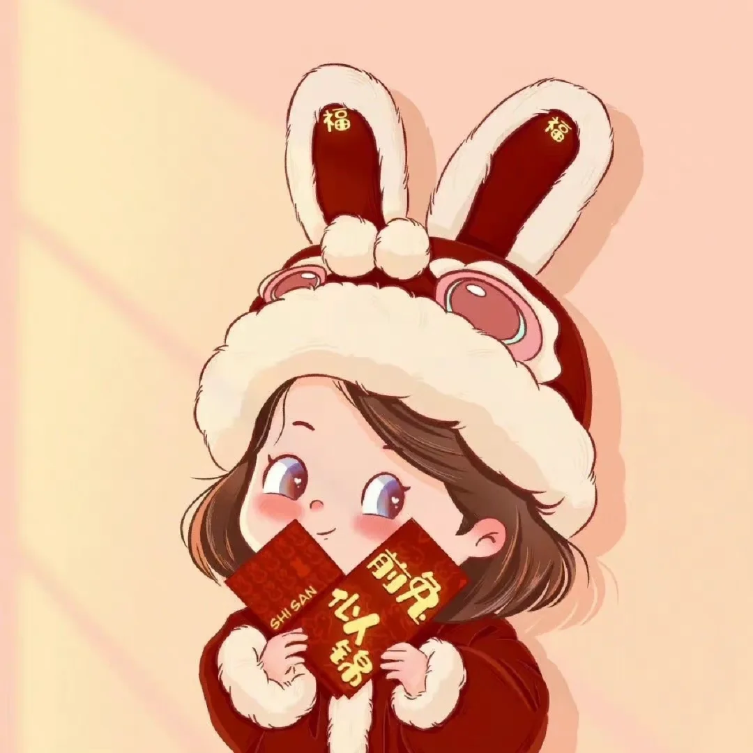 新年喜庆情侣头像图片,新年喜庆情侣头像可爱