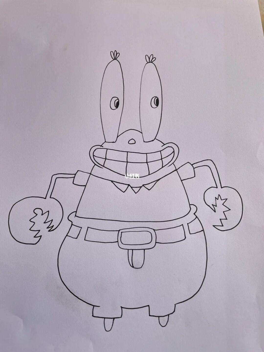 蟹老板简笔画,蟹老板简笔画图片