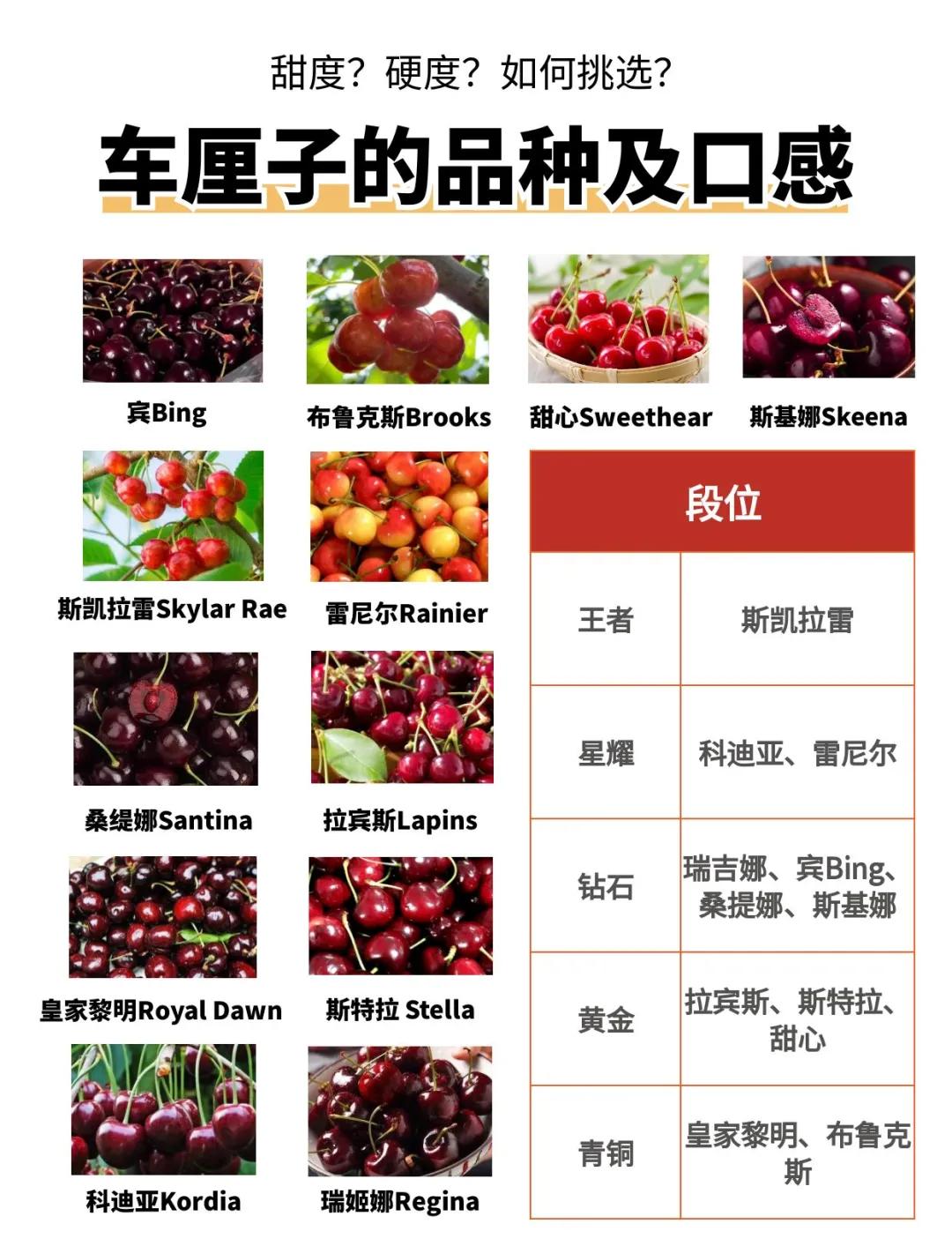 车厘子大小等级,车厘子大小等级对比图